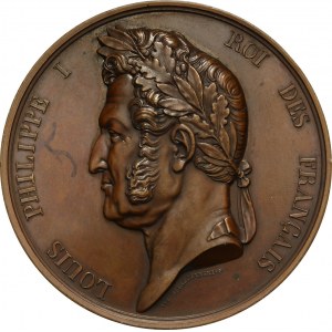XIX wiek, medal z 1838 roku, przyjęcie polskich uchodźców we Francji