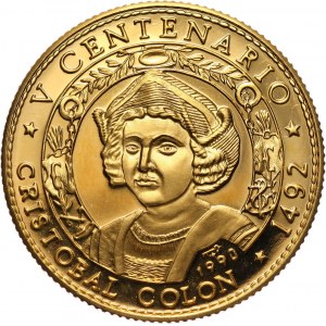 Cuba, 50 pesos 1990, 500th AnniversaryDiscovery of America, Ferdinand V