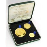 Sierra Leone, set of 3 gold coins from 1966, Independence