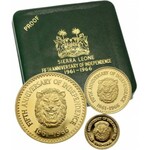 Sierra Leone, zestaw 3 złotych monet z 1966 roku, Niepodległość