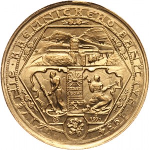 Czechoslovakia, Ducat (medal) 1934/1971, Reviving of Kremnitz´s mining