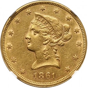 Stany Zjednoczone Ameryki, 10 dolarów 1861, Filadelfia