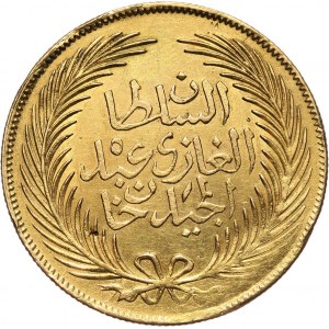 Tunezja, Muhammad al-Sadiq Bey, 100 piastrów AH1276 (1859)