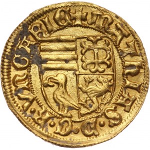 Hungary, Matthias Corvinus 1458-1490, Goldgulden, ND, Nagybanya