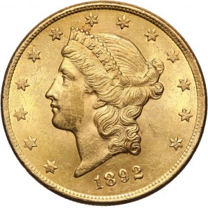 USA, 20 Dollars 1892 CC, Carson City