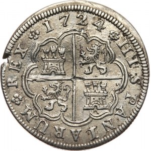 Hiszpania, Louis I, 2 Reales 1724 A, Madrid