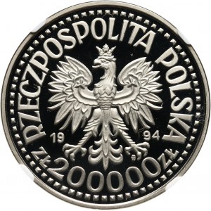 III RP, 200000 złotych 1994, Związek Inwalidów Wojennych, PRÓBA, nikiel