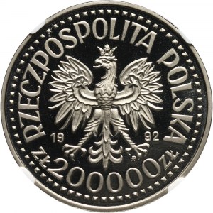 III RP, 200000 złotych 1992, Władysław III Warneńczyk, PRÓBA, nikiel