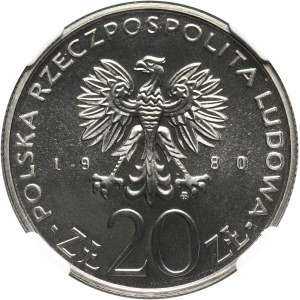 PRL, 20 złotych 1980, Olimpiada w Moskwie, PRÓBA, nikiel