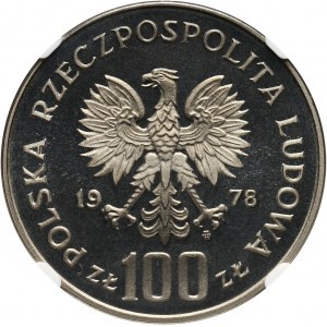 PRL, 100 złotych 1978, Adam Mickiewicz, PRÓBA, nikiel