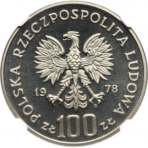 PRL, 100 złotych 1978, Łoś, PRÓBA, nikiel
