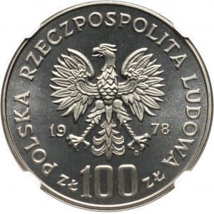 PRL, 100 złotych 1978, Bóbr, PRÓBA, nikiel