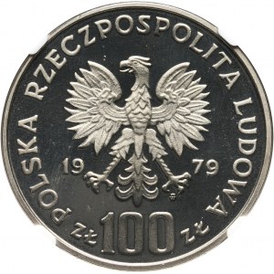 PRL, 100 złotych 1979, Ryś, PRÓBA, nikiel