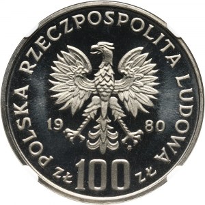 PRL, 100 złotych 1980, Głuszce, PRÓBA, nikiel