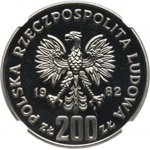 PRL, 200 złotych 1982, Bolesław III Krzywousty, PRÓBA, nikiel