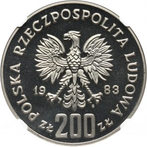 PRL, 200 złotych 1983, 300-lecie Odsieczy Wiedeńskiej, PRÓBA, nikiel