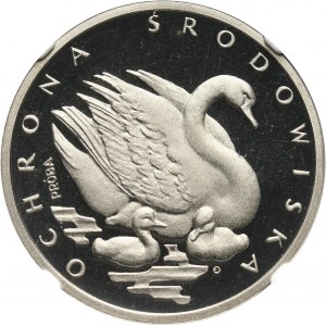 PRL, 500 złotych 1984, Łabędzie, PRÓBA, nikiel