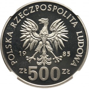 PRL, 500 złotych 1985, Przemysław II, PRÓBA, nikiel