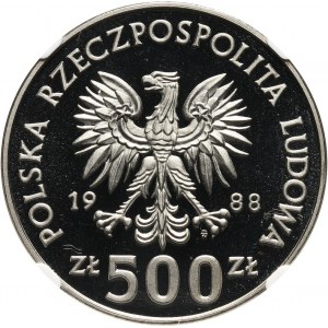PRL, 500 złotych 1988, MŚ we Włoszech, PRÓBA, nikiel