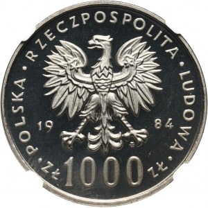 PRL, 1000 złotych 1984, 40-lecie PRL, PRÓBA, nikiel
