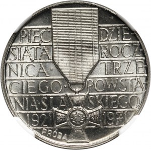 PRL, 10 złotych 1971, 50 rocznica III Powstania Śląskiego, PRÓBA, nikiel