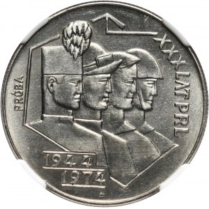 PRL, 20 złotych 1974, XXX lat PRL, PRÓBA, nikiel