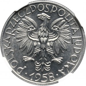 PRL, 5 złotych 1958, Rybak