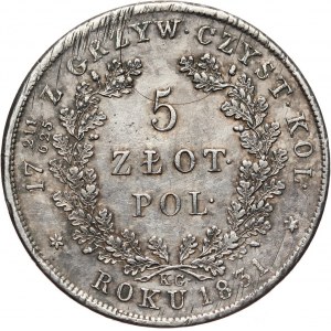 Powstanie Listopadowe, 5 złotych 1831 KG, Warszawa