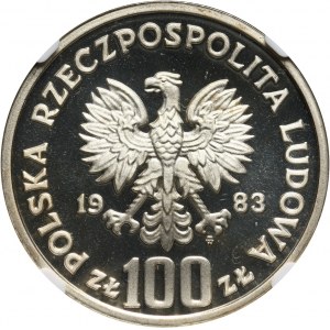 PRL, 100 złotych 1983, Niedźwiedzie, PRÓBA
