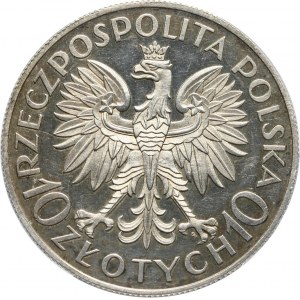 II RP, 10 złotych 1933, Warszawa, Jan III Sobieski, bez napisu PRÓBA
