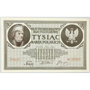 II RP, 1000 marek polskich 17.05.1919, Seria III-D