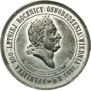 Galicja, medal z 1883 roku, 200-tna rocznica Odsieczy Wiedeńskiej