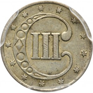Stany Zjednoczone Ameryki, 3 centy 1853, Filadelfia