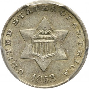 Stany Zjednoczone Ameryki, 3 centy 1853, Filadelfia