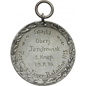 Niemcy, Prusy, Wilhelm II, medal strzelecki, 19.8.1916, Stajki, Oberj. Jendrowiak