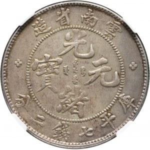 Chiny, Yunnan, 1 dolar bez daty (1908)