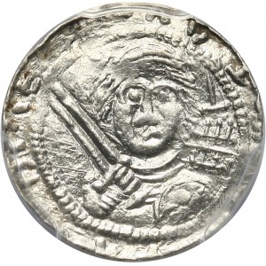 Władysław II Wygnaniec 1138-1146, denar, książę i biskup