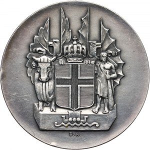 Iceland, medallic 10 Kronur 1933, 1000 Years Althing