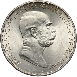 Austria, Franz Joseph I, 5 Corona 1908, Vienna, 60th Anniversary of Reign