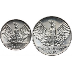 Greece, set of 50 and 100 Drachmai 1970, 1967 Revolution