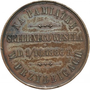 XIX wiek, medal z 1886 roku, srebrne wesele Jana i Zofii Szeptyckich