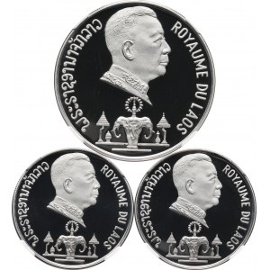 Laos, zestaw monet 2x5000 i 10000 kip 1975