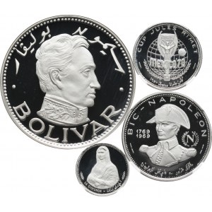 Sharjah, zestaw monet 1, 2, 5 i 10 riali z 1970 roku