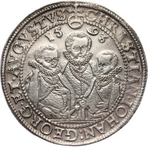 Niemcy, Saksonia, Krystian II, Jan Jerzy I i August, talar 1593 HB, Drezno