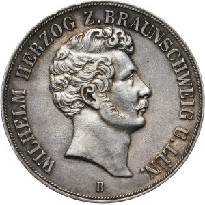 Niemcy, Brunszwik-Lüneburg, Wilhelm, 2 talary 1854 B, Hanower