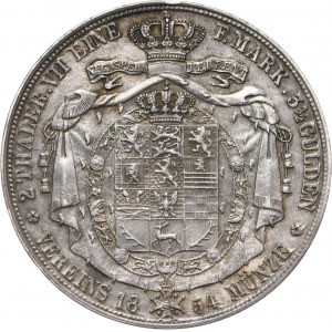 Germany, Brunswick-Lüneburg, Wilhelm, 2 Taler 1854 B, Hannover
