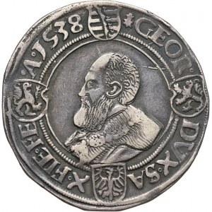 Germany, Saxony, Johann Friedrich I and Georg, Taler 1538, Annaberg