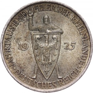 Niemcy, Republika Weimarska, 5 marek 1925 A, Berlin, 1000-lecie przyłączenia Nadrenii do Niemiec