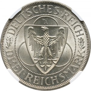 Niemcy, Republika Weimarska, 3 marki 1930 A, Berlin, Rhineland