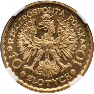 II RP, 10 złotych 1925, Warszawa, Bolesław Chrobry, PROOFLIKE